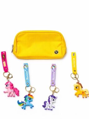 Yellow Belt Bag + My Little Pony Keychain Bundle Rainbow Unicorn
